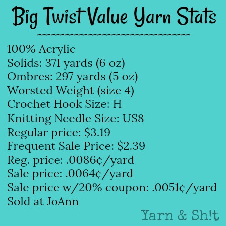 Acrylic Worsted Value Yarn by Big Twist by Big Twist