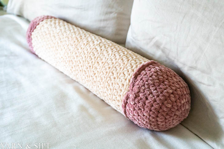 crochet penis bolster pillow